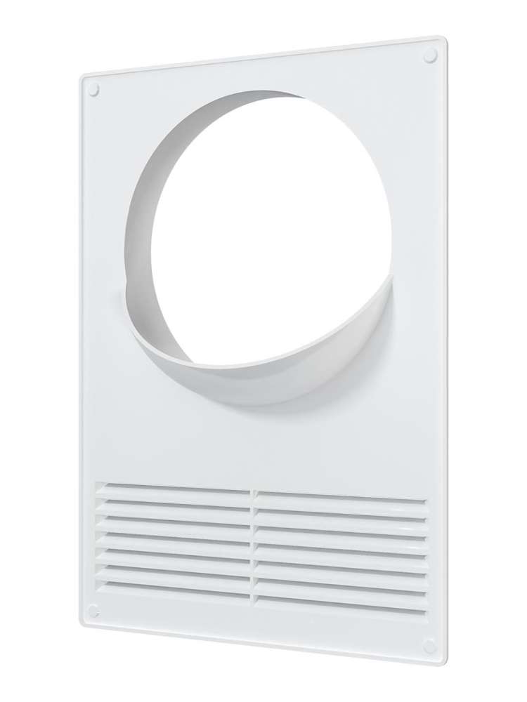 Площадка торцевая ПТПР фланец D130 решетка 180х250 пластик ERA