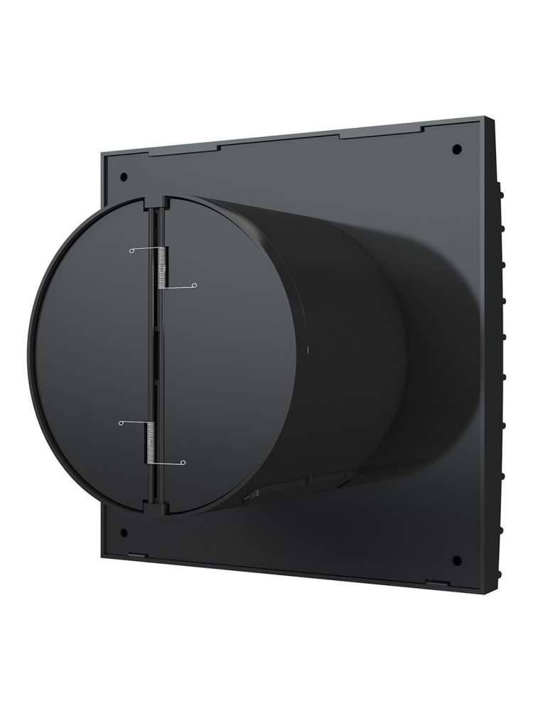 Вентилятор накладной SILENT D100 обратный клапан Matt black DICITI