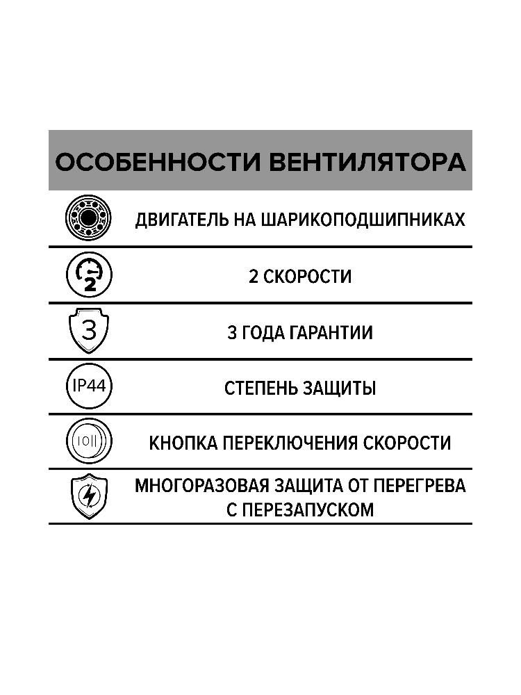 Вентилятор канальный TYPHOON D150/160 осевой двухскоростной ERA PRO