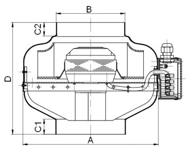 Вентилятор канальный круглый Supervent CL 315 M