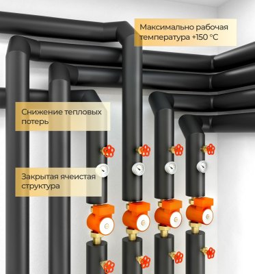 Трубка теплоизоляционная Energocell HT 48×9 мм, 2 м
