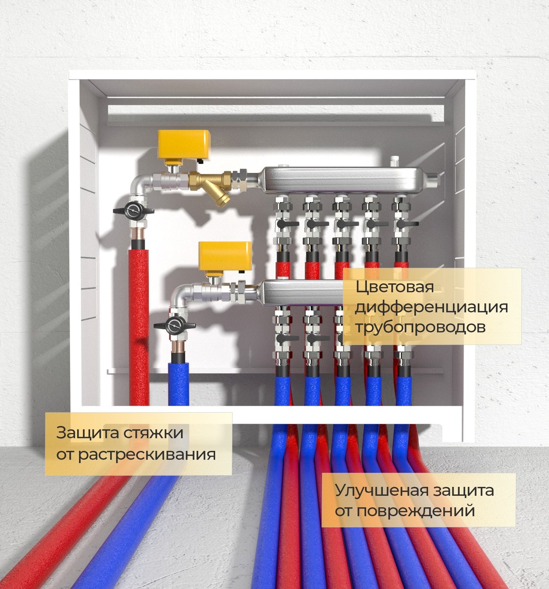 Трубка теплоизоляционная Energoflex Super Protect 28×6 мм, 2 м, красный, синий